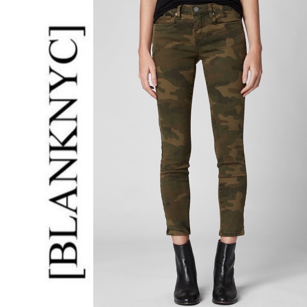 BLANKNYC  Skinny Camo Cropped Ankle Jeans Womens Size 29